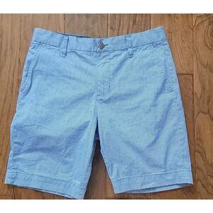 Construct Men's‎ Blue & White Diamond Pattern Chino Shorts Size 30x8"